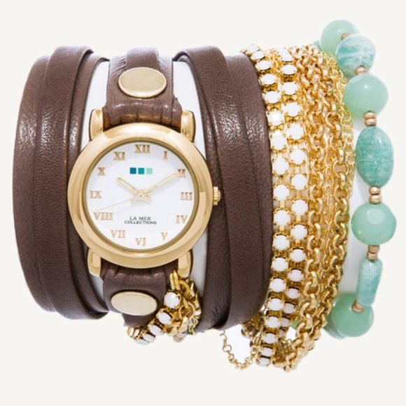 La Mer Collections Venetian Stones Analog Wrap Watch main image 6